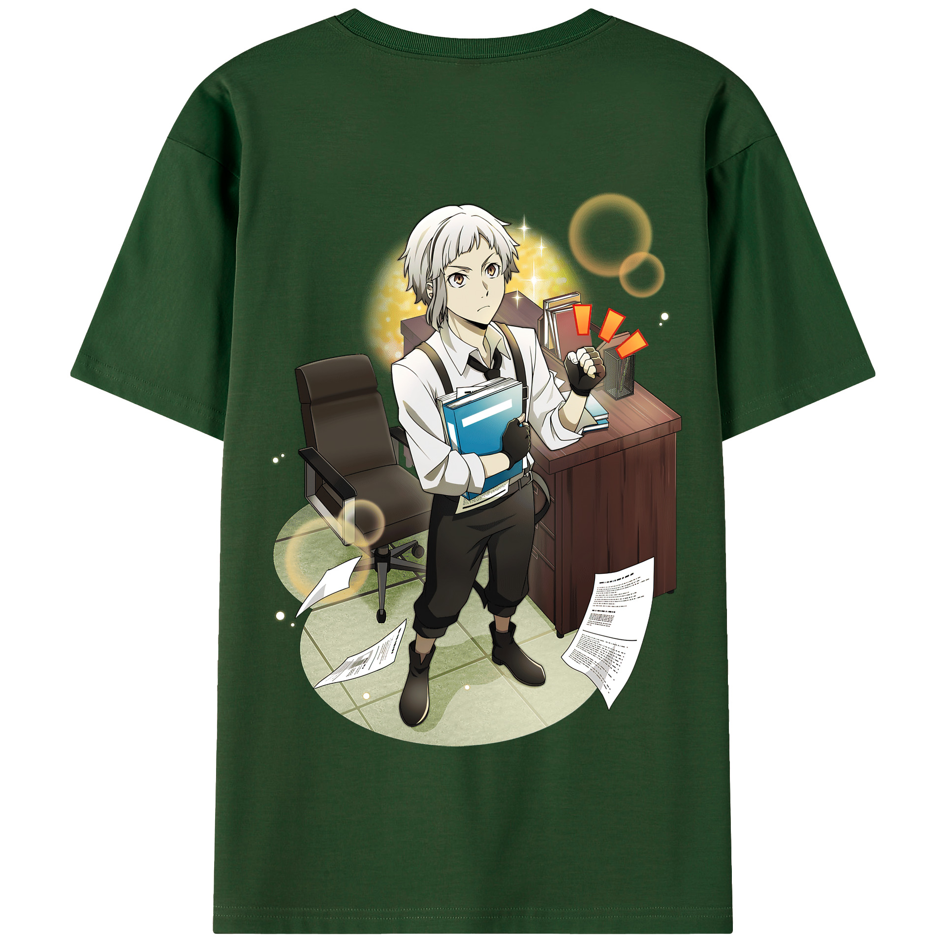 （画像用） 文豪ストレイドッグス Bungo Stray Dogs 綿100％半袖Tシャツ（背面プリント）